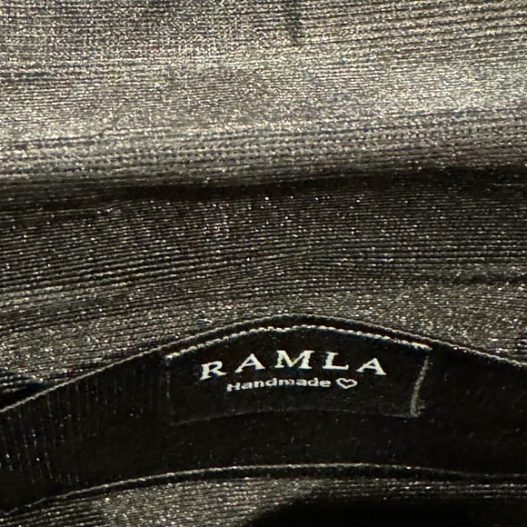 NWOT RAMLA Blue and Gold Mosaic handcrafted bag - Picture 2 of 2